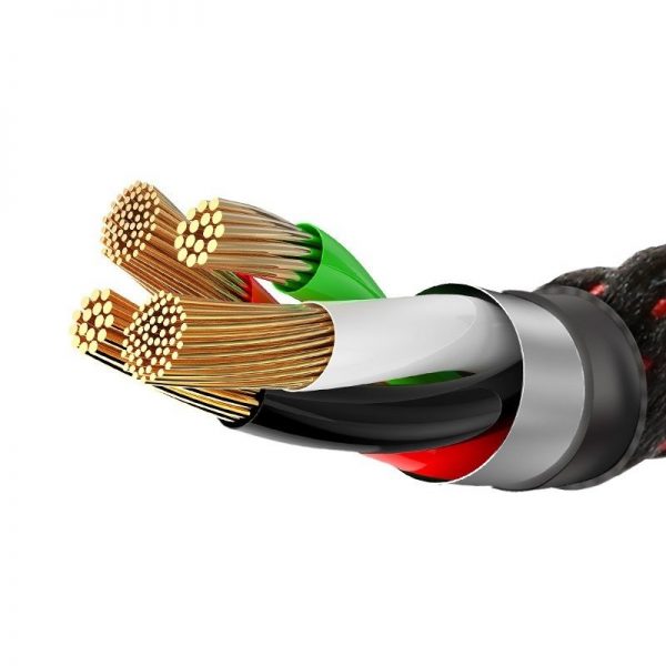 Baseus C-shaped Lightning Cable with LED Lamp 2.4A 1m (Black) cena