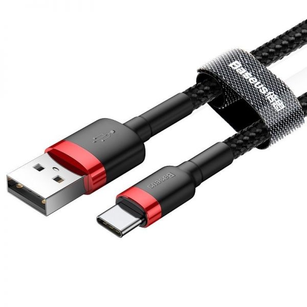 Baseus Cafule cable USB-C 3A 0.5m (Red+Black) cena