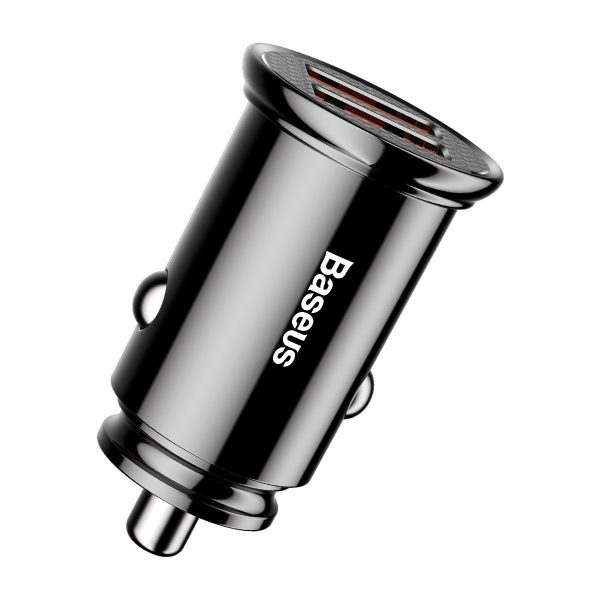 Baseus Circular Car Charger 2xUSB QC3.0 5A 30W (Black) sk
