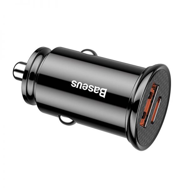 Baseus Circular Car Charger PD QC4.0+ 5A 30W (black) distributor