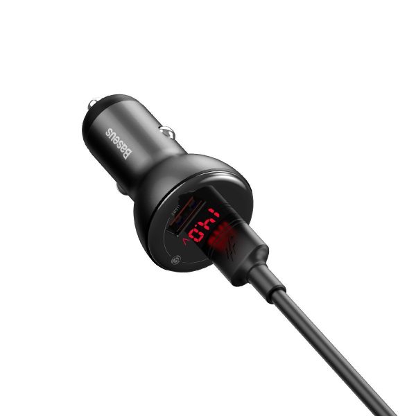 Baseus Digital Display Dual QC3.0 45W 5A (gray) navod