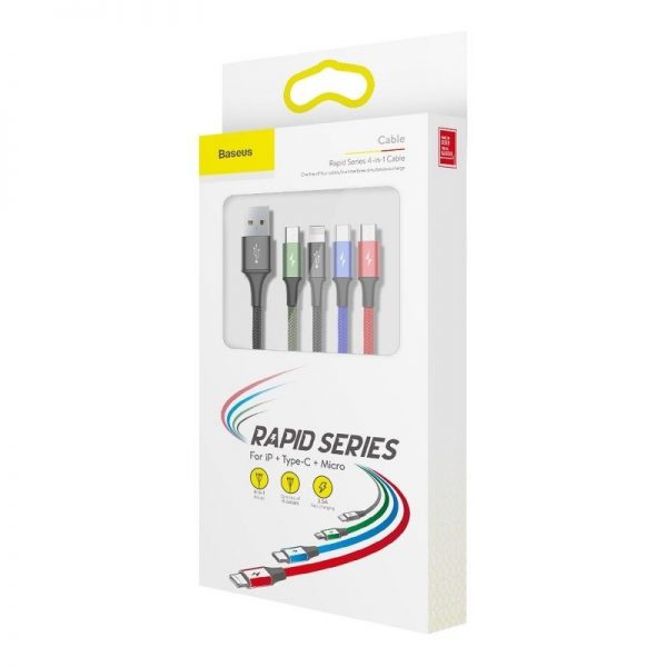 Baseus Fast USB cable 4in1 USB-C / Lightning / 2x Micro 3