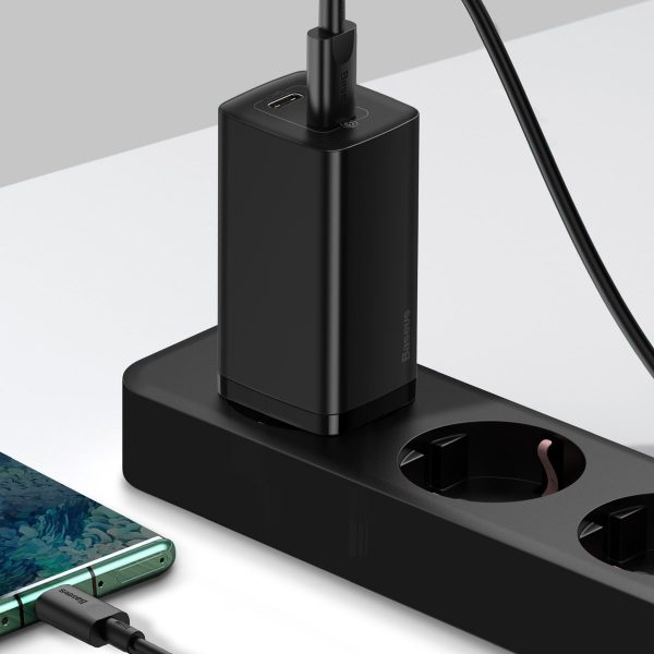 Baseus GaN Lite Quick Travel Charger C+C 65W EU (black) sk