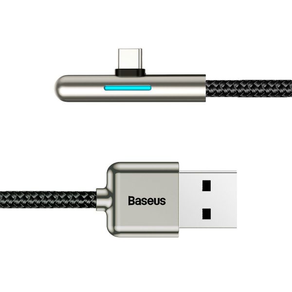 Baseus Iridescent Lamp HW flash charge Mobile Game USB For Type-C 40W 2m Black cena