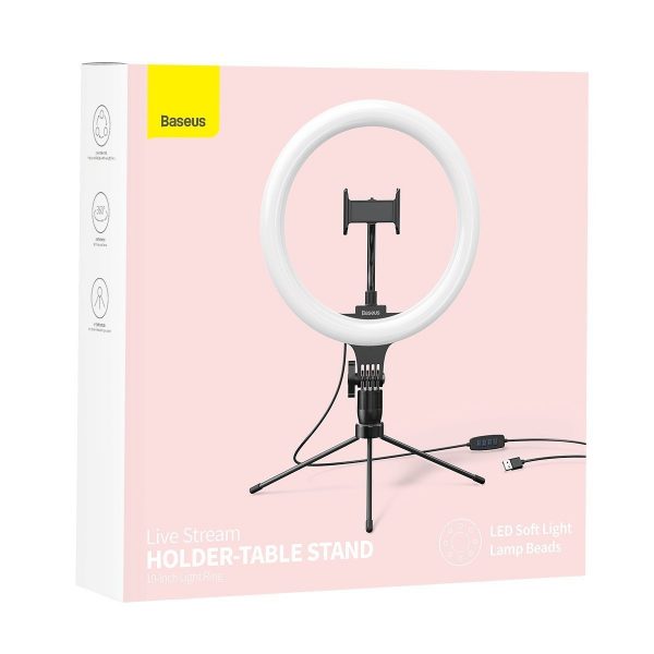 Baseus Live Stream Holder-table Stand (10-inch Light Ring)Black navod