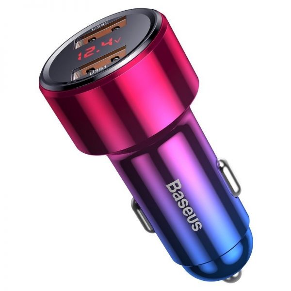 Baseus Magic Car Charger 2x USB QC 3.0 45W (Red+Blue) sk