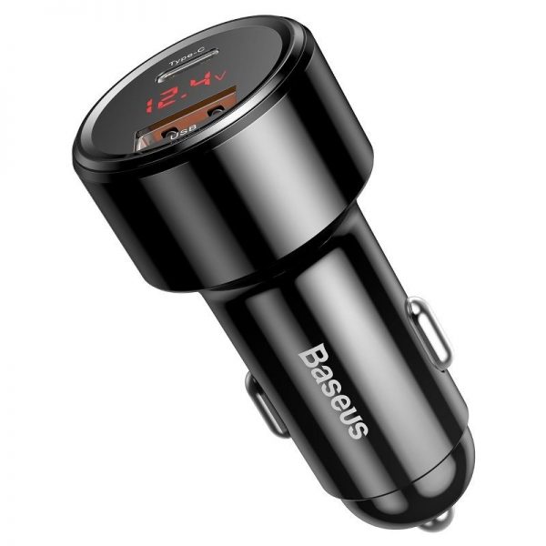 Baseus Magic Car Charger USB + USB-C QC 4.0  PD 45W (Black) sk