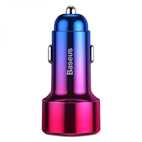 Baseus Magic Car Charger USB + USB-C QC 4.0  PD 45W (Red+Blue) distributor