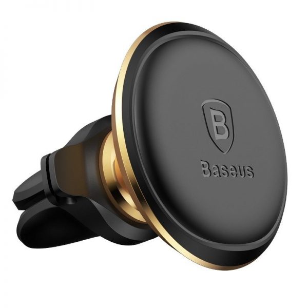 Baseus Magnetic Air Vent Car Mount Holder with cable clip Gold distributor