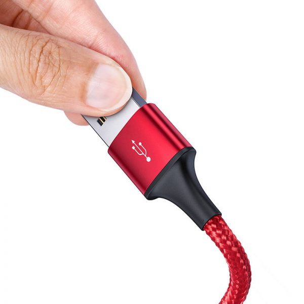 Baseus Rapid Series 3-in-1 cable USB-C For M+L+T  1.2m ( Red ) cena