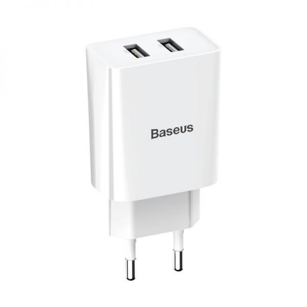 Baseus Speed Mini Dual U Charger 10.5W (EU) White distributor