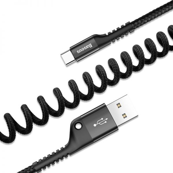 Baseus Spring-loaded USB-C cable 1m 2A (Black) sk