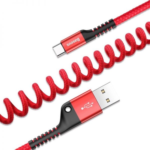 Baseus Spring-loaded USB-C cable 1m 2A (Red) sk