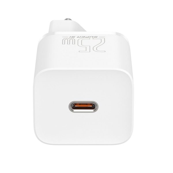 Baseus Super Si Quick Charger 1C 25W with USB-C cable for USB-C 1m (white) sk