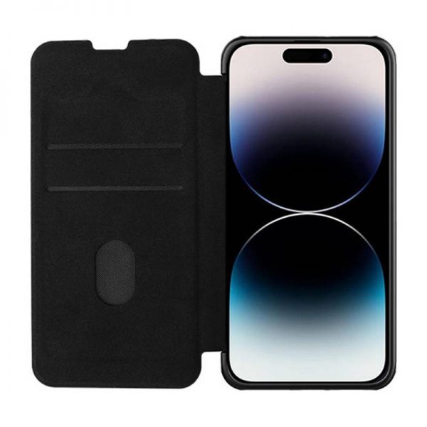 Nillkin Qin Pro Leather Case for iPhone 14 Pro Max (Black) cena