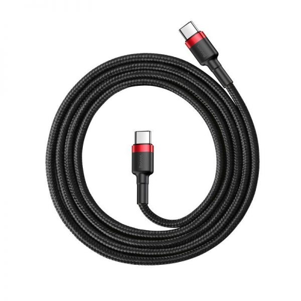 USB-C PD Baseus Cable Cafule PD 2.0 QC 3.0 60W 1m (black and red) cena