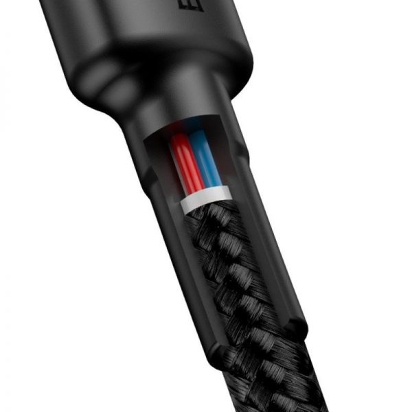 USB-C PD Baseus Cable Cafule PD 2.0 QC 3.0 60W 1m (black and red) navod