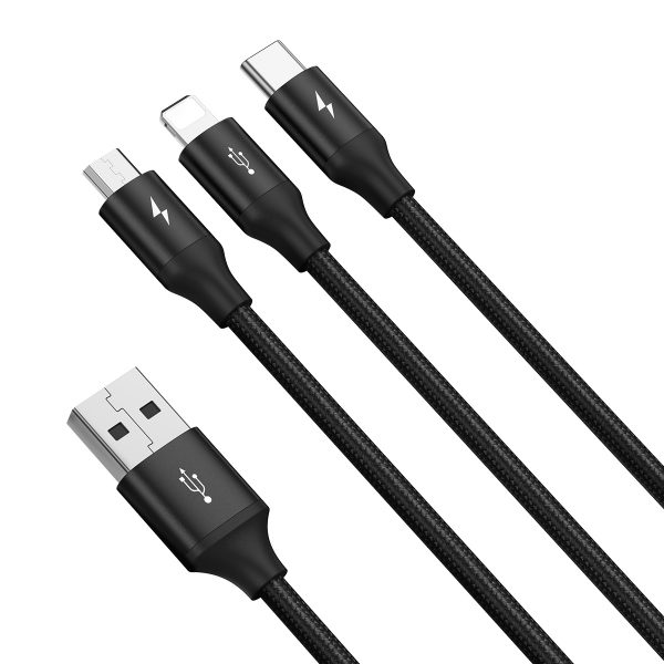 USB to micro USB / USB-C / Lightning